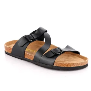 BigBrave 'Birkenstock' Salina Double Buckle Sandal Slippers - Black