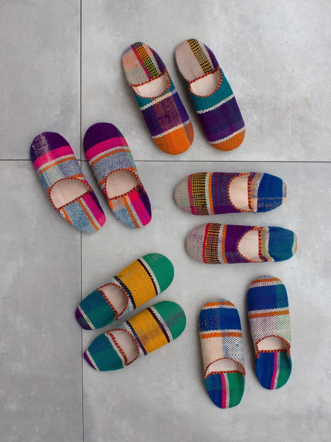 Bohemia Vintage Fabric Babouche Slippers, Multi