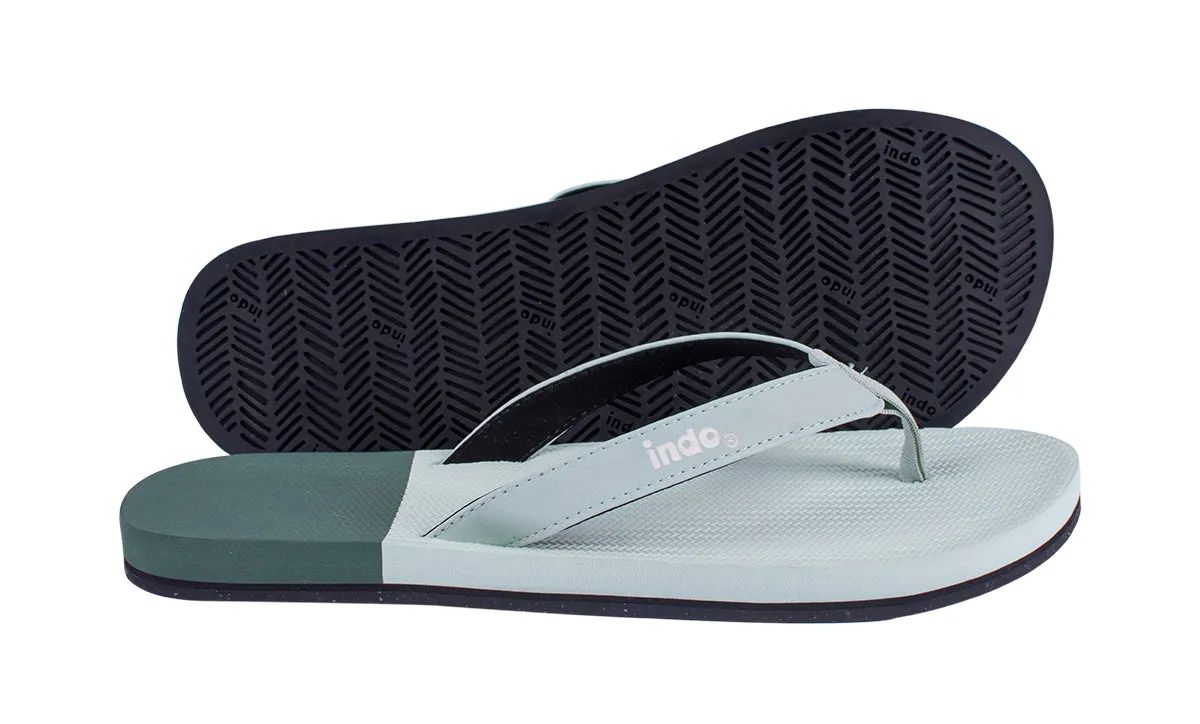 Indosole Essentials Flip Flops Men Color Block Light Leaf - Leaf