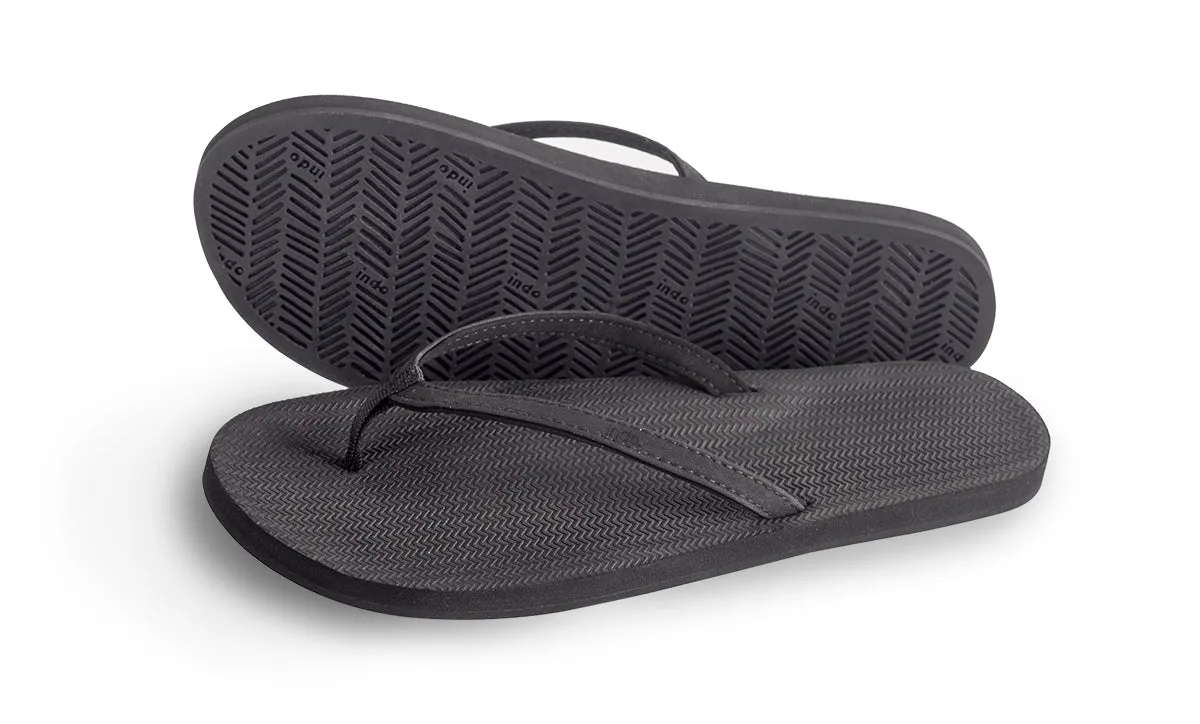 Indosole Essentials Flip Flops Women Black