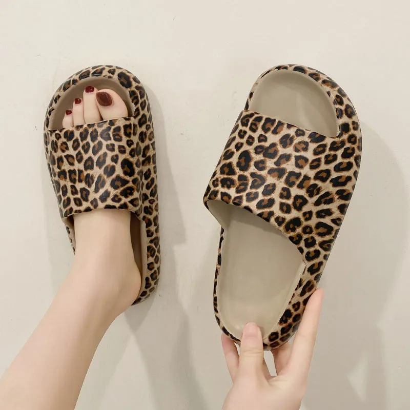 Leopard Print Slippers for Women's