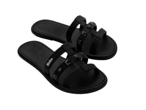 Melissa Sun Atlantis AD Flat Black Slide For Ladies