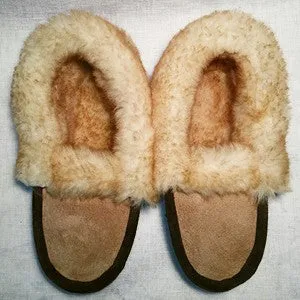 Men's Moccasin Style Sheepskin Slippers