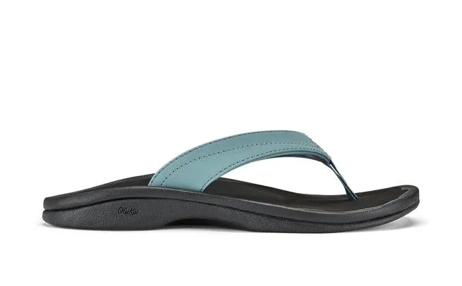 Olukai Ohana Women's Sandal in Lehua Flower/Onyx, White/Hua, Sea Glass & White
