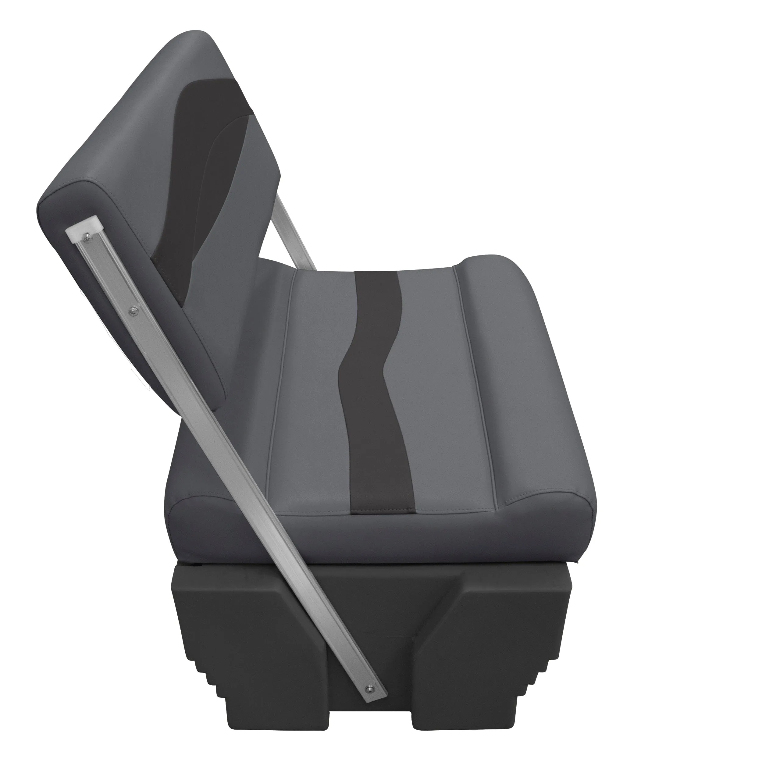 Wise Premier Pontoon Flip Flop Seat - Cushion & Base Set | Dark Mode