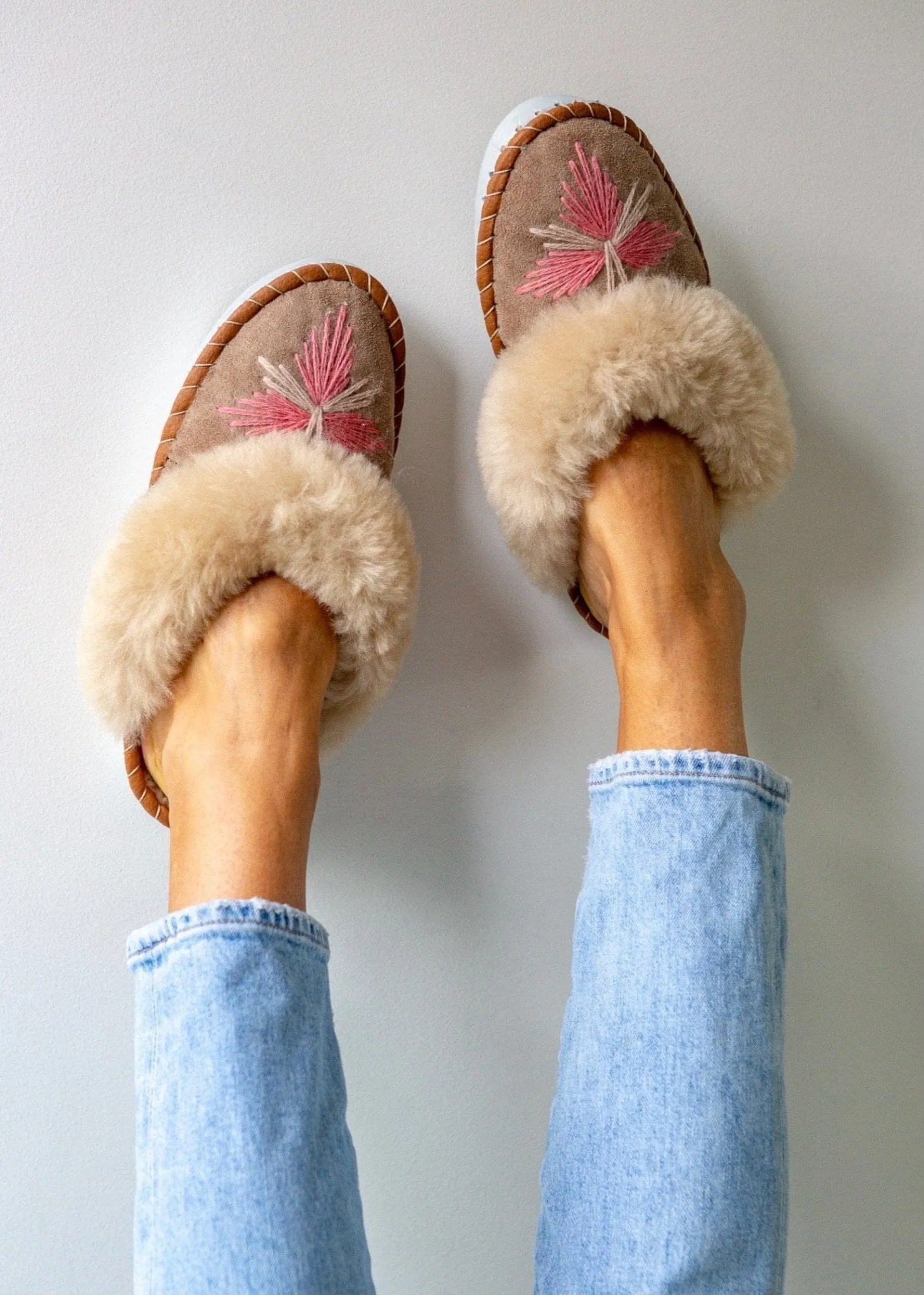 Women's Sheepskin Mules – Medina Pink
